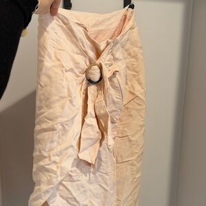 Elegant Asymmetrical Skirt with Ring Detail